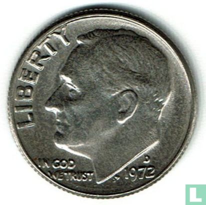 États-Unis 1 dime 1972 (D) - Image 1