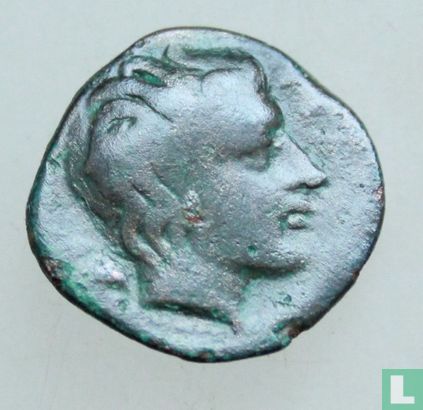 Gela, Sicilië  AE17  (Tetras, 3/12)  415-405 BCE - Afbeelding 2