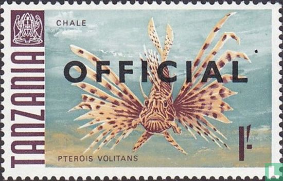 Fish, with overprint