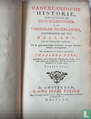 Vaderlandsche Historie, vervattende de Geschiedenissen der nu Vereenigde Nederlanden inzonderheid die van Holland, van de vroegste tyden af - Afbeelding 3