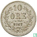 Sweden 10 öre 1867 - Image 1