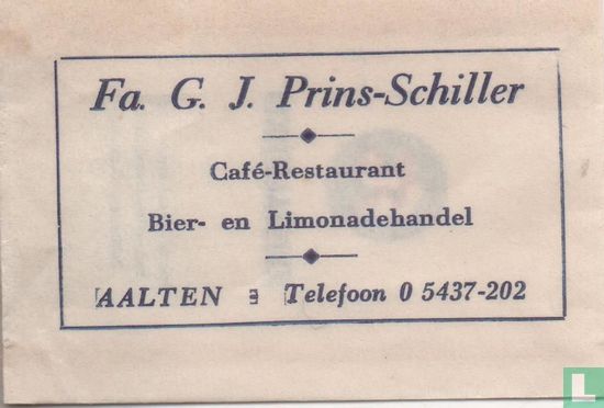 Fa. G.J. Prins Schiller Café Restaurant - Afbeelding 1
