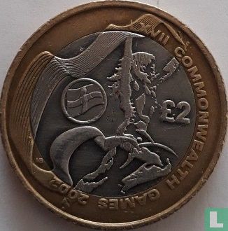 Verenigd Koninkrijk 2 pounds 2002 "Commonwealth Games in Manchester - Northern Ireland flag" - Afbeelding 1