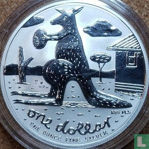 Australie 1 dollar 2008 (argent) "Kangaroo" - Image 2