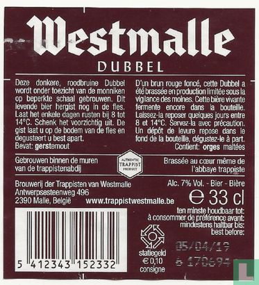 Westmalle Dubbel - Afbeelding 2