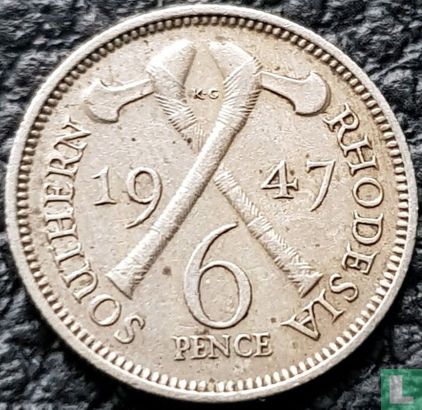 Zuid-Rhodesië 6 pence 1947 - Afbeelding 1