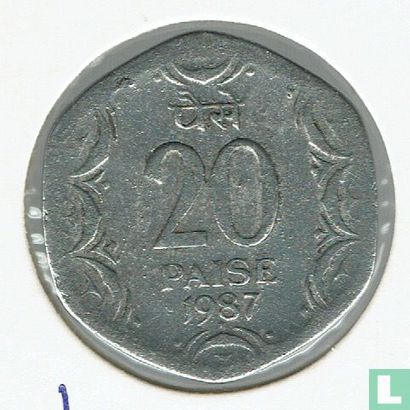 India 20 paise 1987 (Hyderabad) - Image 1