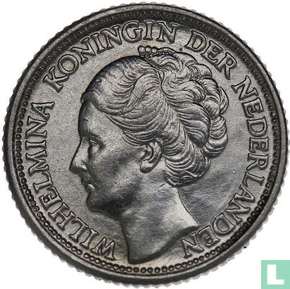 Pays-Bas 25 cents 1943 (type 1 - palmier et P) au service du Suriname et Curaçao - Image 2