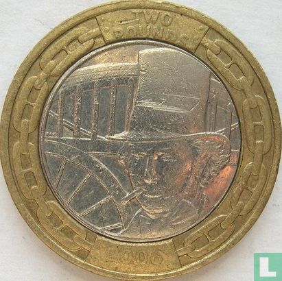 Verenigd Koninkrijk 2 pounds 2006 "Bicentenary of the birth of Isambard Kingdom Brunel" - Afbeelding 1