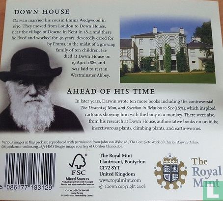 Vereinigtes Königreich 2 Pound 2009 (Folder) "Bicentenary of the birth of Charles Darwin" - Bild 3