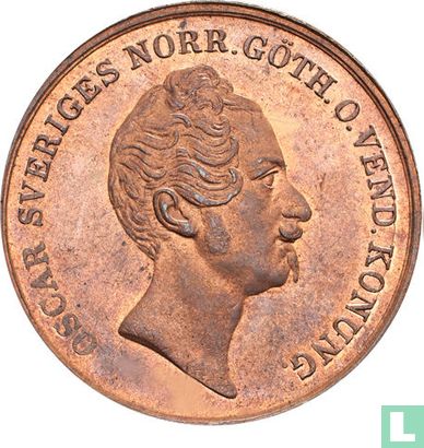 Zweden 2 skilling banco 1847 - Afbeelding 2