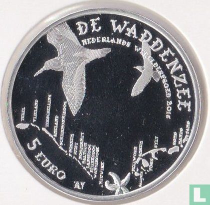 Nederland 5 euro 2016 (PROOF) "Wadden sea" - Afbeelding 1