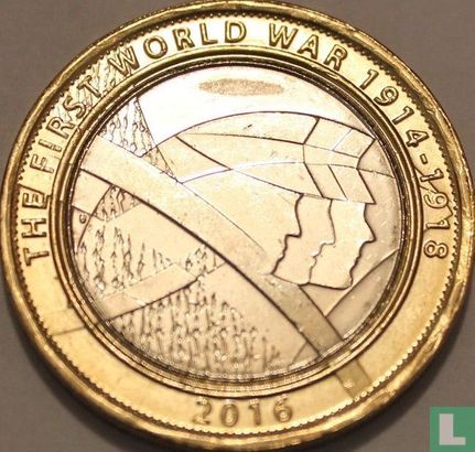 Verenigd Koninkrijk 2 pounds 2016 "100th anniversary of the First World War" - Afbeelding 1