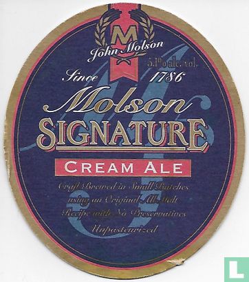 Molson Signature Cream Ale - Image 1