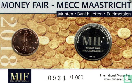 Nederland 1 cent 2018 (coincard) "Maastricht International Fair" - Afbeelding 2