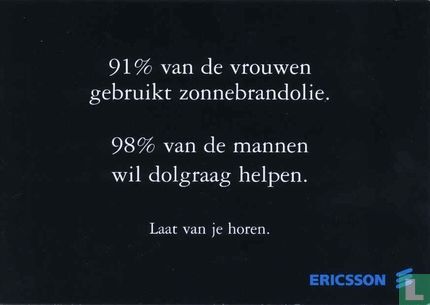 0795b - Ericsson "91 % van de vrouwen... 98 % van de mannen..." - Image 1
