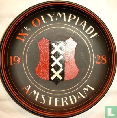 Sierbord - "IXe Olympiade Amsterdam 1928" witte E 5 cirkels