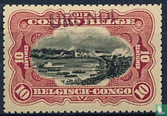 Landschappen en diversen Belgisch Congo 1915 - opdruk "Urundi" - Type "Du Havre"