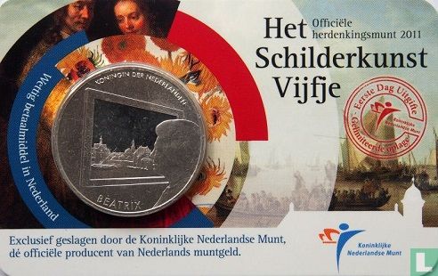 Niederlande 5 Euro 2011 (Coincard - erste Tag Ausgabe) "Dutch painting" - Bild 2