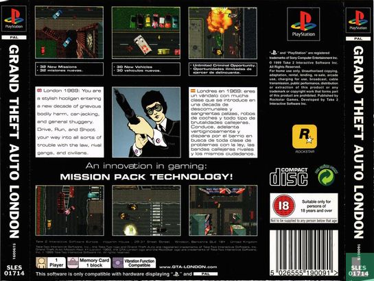 Grand Theft Auto - Mission Pack #1: London 1969 - Afbeelding 2