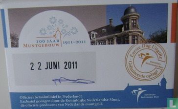 Nederland 5 euro 2011 (coincard - eerste dag uitgifte) "100 years of the Mint Building" - Afbeelding 1