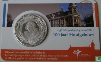 Netherlands 5 euro 2011 (coincard - first day issue) "100 years of the Mint Building" - Image 2