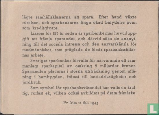 125 jaar van Zweedse spaarbank - Afbeelding 2
