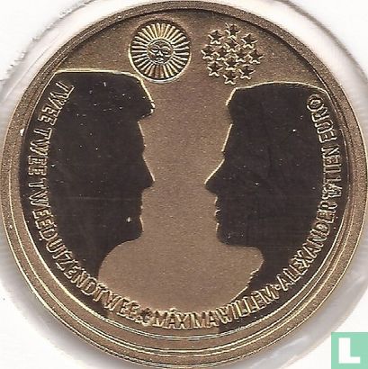 Netherlands 10 euro 2002 (PROOFLIKE - gold) "Royal Wedding of Máxima and Willem - Alexander" - Image 1