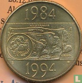 Australien 1 Dollar 1994 (S) "10th anniversary Introduction of Dollar Coin" - Bild 2