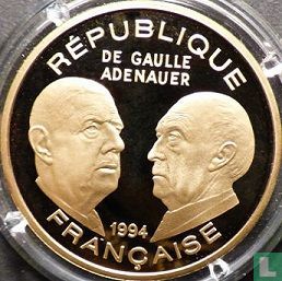 Frankrijk 500 francs 1994 (PROOF) "De Gaulle and Adenauer - Élysée Treaty of 1963" - Afbeelding 1