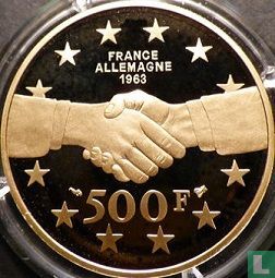 Frankreich 500 Franc 1994 (PP) "De Gaulle and Adenauer - Élysée Treaty of 1963" - Bild 2