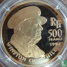 Frankrijk 500 francs 1994 (PROOF) "Winston Churchill" - Afbeelding 1