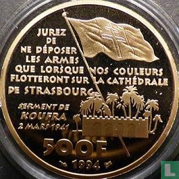 Frankrijk 500 francs 1994 (PROOF) "General Leclerc" - Afbeelding 1