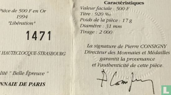 Frankrijk 500 francs 1994 (PROOF) "General Leclerc" - Afbeelding 3