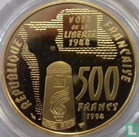 Frankrijk 500 francs 1994 (PROOF) "50 years Landing in Normandy" - Afbeelding 1