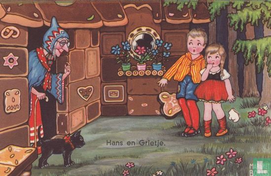 Kinderkaart/sprookjeskaart Hans en Grietje