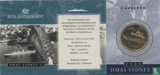 Australië 1 dollar 2000 (folder - C) "HMAS Sydney II" - Afbeelding 1