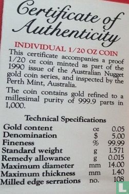 Australië 5 dollars 1990 "Red Kangaroo" - Afbeelding 3