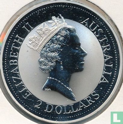 Australie 2 dollars 1992 (sans marque privy) "Kookaburra" - Image 2