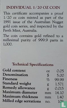 Australien 5 Dollar 1991 "Grey Kangaroo" - Bild 3