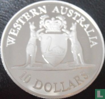 Australië 10 dollars 1990 (PROOF) "Western Australia" - Afbeelding 2