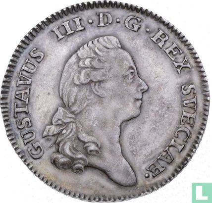 Schweden 1/3 riksdaler 1783 - Afbeelding 2
