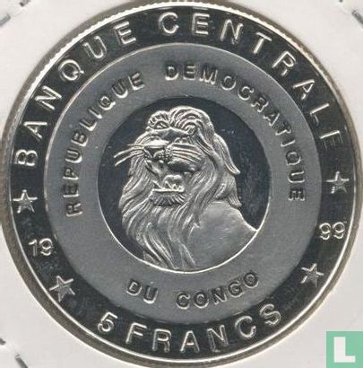 Congo-Kinshasa 5 francs 1999 (PROOF) "Kings of Belgium" - Afbeelding 1