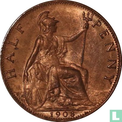 United Kingdom ½ penny 1908 - Image 1