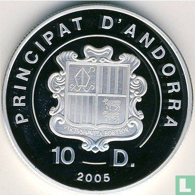 Andorra 10 diners 2005 (PROOF) "Santiago de Compostela cathedral" - Afbeelding 1
