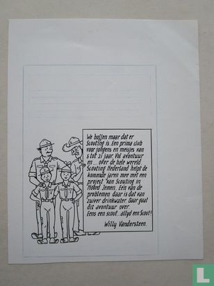 Vandersteen, Willy - originele tekening De Wervelende Waterzak reclametekening - Afbeelding 1