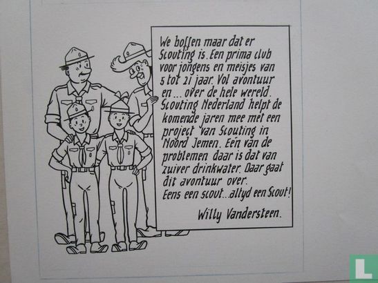 Vandersteen, Willy - originele tekening De Wervelende Waterzak reclametekening - Afbeelding 2