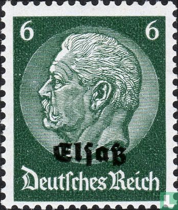 Paul von Hindenburg, surchargé "Elsaß"