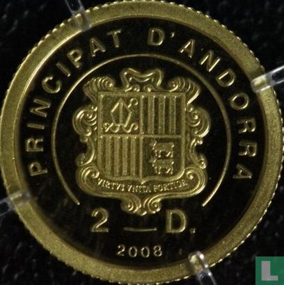 Andorra 2 diners 2008 (PROOF) "150th anniversary Apparitions of Lourdes" - Image 1