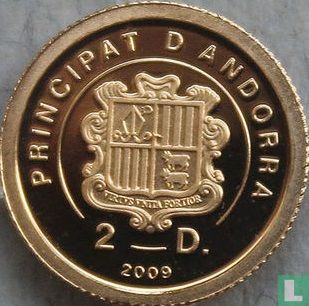 Andorra 2 diners 2009 (PROOF) "40th anniversary of the moon landing" - Afbeelding 1